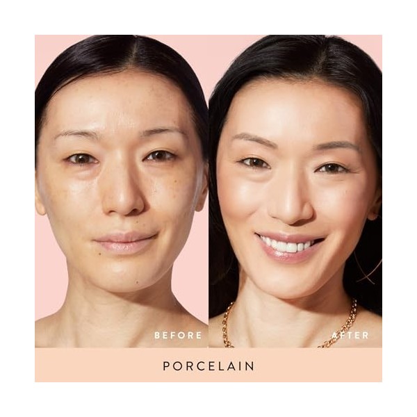 Laura Gel New York Baked Balance-n-Glow To Go Fond de teint illuminant format voyage – Porcelaine – Couverture transparente à