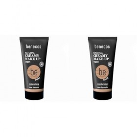 Benecos Natural Cosmetics - Maquillage Crémeux - Liquide - Mat - Végétalien - Miel Lot de 2 