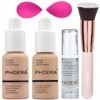 PHOERA Fond de teint, PHOERA maquillage pour femme,PHOERA fond de teint liquide mat couverture complète,PHOERA apprêt,PHOERA 