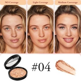 BUTBU Poudre de maquillage 2 en 1, coussin de soin anti-âge, imperméable et matifiant, à haute opacité, fond de teint hydrata