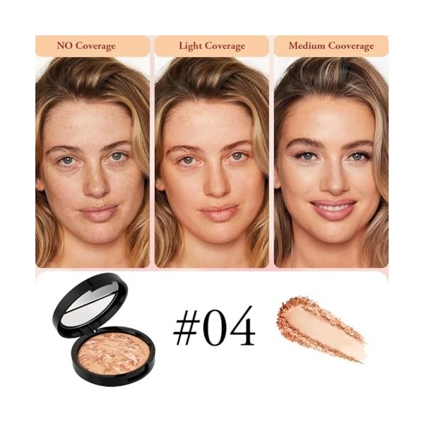 BUTBU Poudre de maquillage 2 en 1, coussin de soin anti-âge, imperméable et matifiant, à haute opacité, fond de teint hydrata
