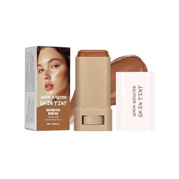 Fond de teint en stick, teinte de la peau boostée par le sérum - Cache-cernes hydratant à couverture totale avec baume de bea