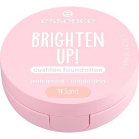 Essence Cosmetics Brighten Up! Cushion Foundation Fond de Teint, Longue Durée, Éclaircissant, Naturel 12g 