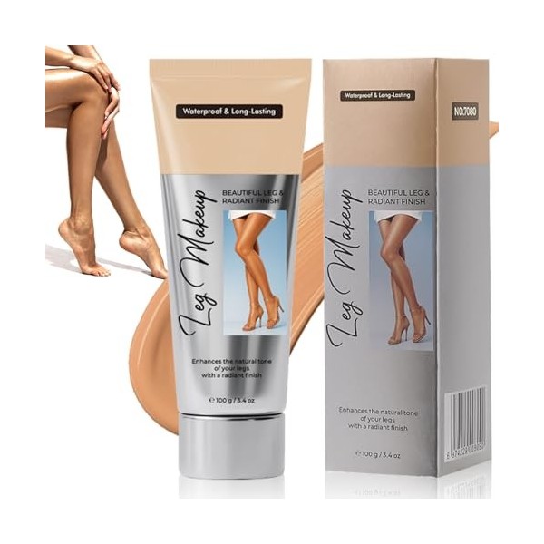 Maquillage pour Jambes Imperméable, Crème de Recouvrement, Fond de Teint Perfecteur de la Peau, Sans Transfert, Couverture Ja