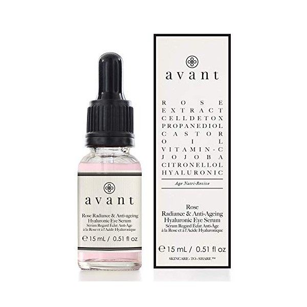 Avant Sérum Regard Éclat Anti-Âge à la Rose et à lAcide Hyaluronique 15ml