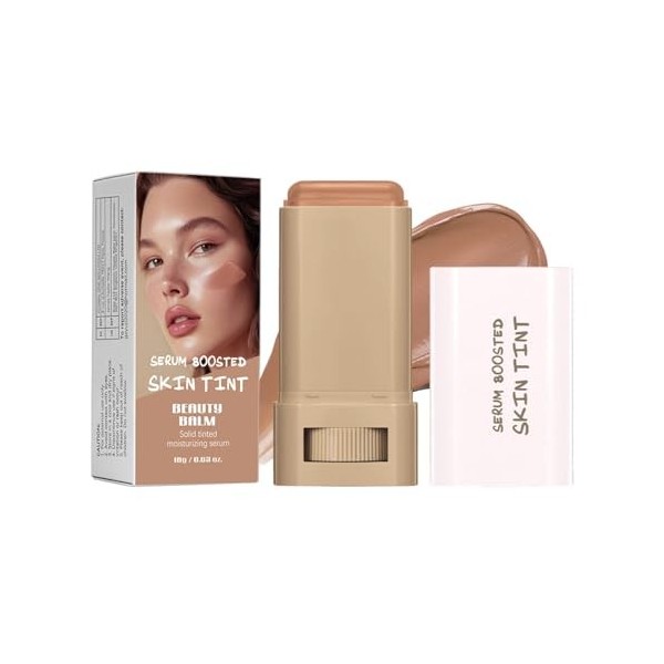 Fond de teint en stick, teinte de la peau boostée par le sérum - Cache-cernes hydratant à couverture totale avec baume de bea