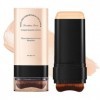 Bâton de fond de teint multi-usages - Stick de fond de teint crème avec pinceau, double tête, anti-cernes et bâton de contour