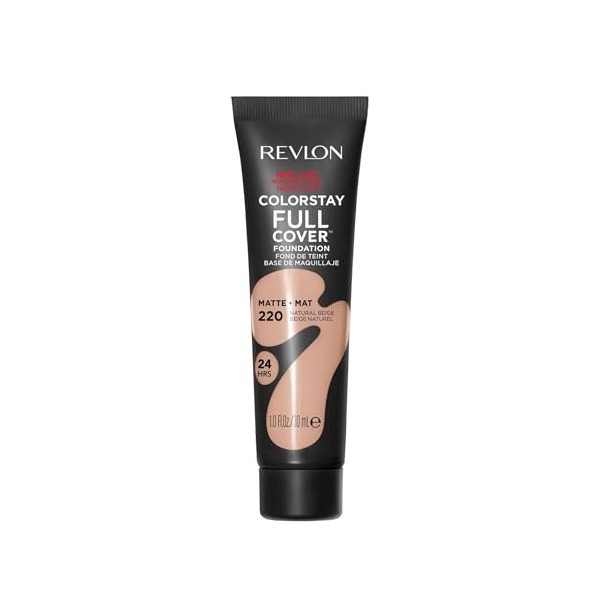 Revlon ColorStay Full Cover - Fond de Teint Couvrant Imperfections - Maquillage Teint - Couvrance optimale et fini mat - Rési