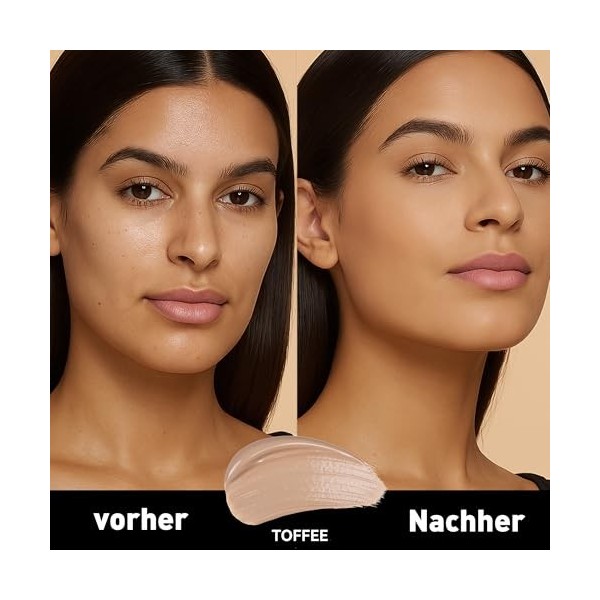 FV Fond de Teint Haute Couvrance Lumineux, Hydratant, Imperméable, Longue Tenue - Effet Peau Fraîche et Naturelle Toffee 