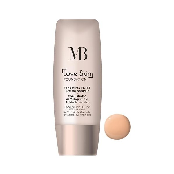 MB Milano - Fond de teint Love Foundation - LIGHT BEIGE 02 - Léger & Naturel - Hydrate & Illumine