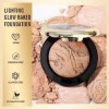 KIMUSE Lighting Glow Baked Foundation, Fond de Teint en Poudre, Brighten Color, Color Corrector, Buildable Coverage, Lightwei