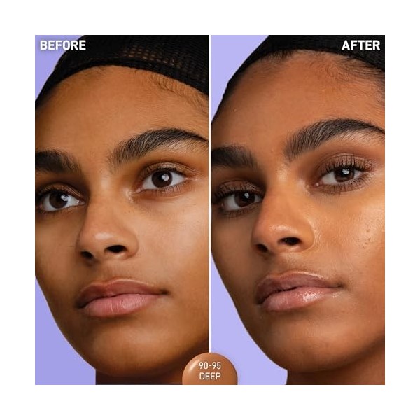 Max Factor Miracle Pure Skin Reset - Fond de teint 90-95 Deep 2 en 1 - Formule sérum 2 en 1 - Peau dapparence saine - Couvra