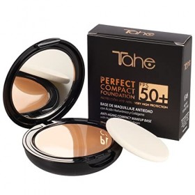 Tahe Compact Foundation Perfect Base de Maquillage Anti-âge, SPF 50+, 15 g 20 Nude 