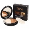 Tahe Compact Foundation Perfect Base de Maquillage Anti-âge, SPF 50+, 15 g 20 Nude 