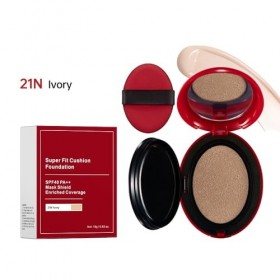 Red Cushion Foundation Texture légère, fini semi-mat portable pendant 72 heures, couvrance modulable, protection solaire, rés