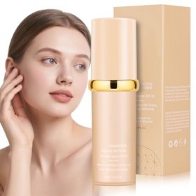 AUYAO Fond de Teint Fluide, Fond de Teint Longue Tenue 24H, Foundation Hydratant SPF50, Foundation Haute Couvrance 4 en 1, Fi