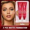 FV Fond de Teint Fluide Waterproof et Longue Tenue, Couvrance Moyenne & Finition Mate, Fond de Teint Couvrant Imperfections P
