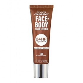 Revlon ColorStay Face & Body Glow Lotion, Lotion teintée visage et corps hydratante, Éclat naturel lumineux, Fini non gras 24
