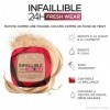 LOréal Paris - Fond de Teint Poudre Longue Tenue - Waterproof - Infaillible 24H Fresh Wear - Teinte : Sable Doré 200 - 9 g