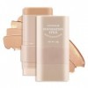 Apooliy Bâton de fond de teint 2 en 1,hydratant et léger,Applicateur intégré,Correcteur de teint crème longue durée,Couleur n
