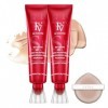 FV Fond de Teint Fluide Waterproof et Longue Tenue, Couvrance Moyenne & Finition Mate, Fond de Teint Couvrant Imperfections P