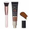 PHOERA CC Crème, Couvrance Légère et Naturelle,PHOERA Fond de Teint Foundation,imperméable Professional Makeup Couvrant Tenue