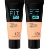 Maybelline New York - Fond de Teint Fluide Fit Me! Matte & Poreless - Peaux normales à grasses - Teinte : 120 Natural Beige -