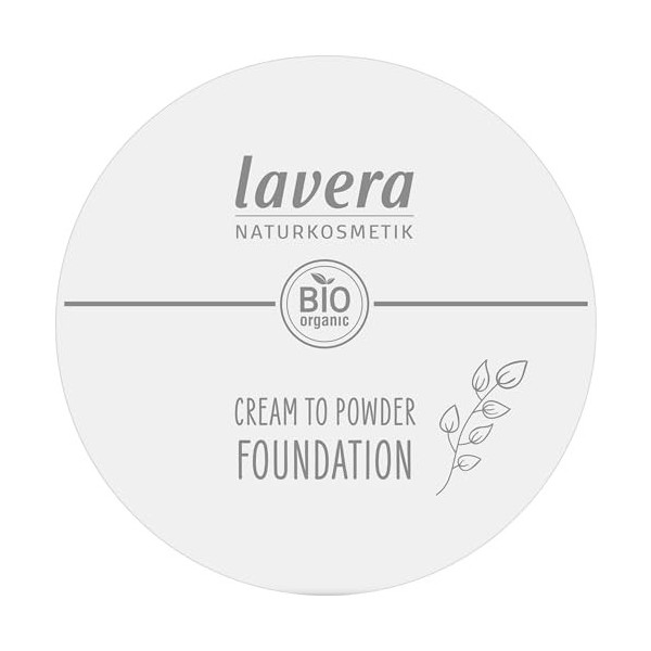 lavera Cream to Powder Foundation -Tanned 02- nude - Organic Almond Oil & Vitamin E - Vegan - Moisturizing - Intensive Covera