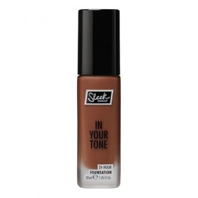 Sleek MakeUP In Your Tone Fond de teint 24 heures, couverture moyenne à construire en 30 teintes, finition semi-mate impeccab