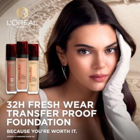 LOréal Paris - Fond de Teint Fluide Infaillible 32h Fresh Wear - Tous Types de Peau - Teinte : Porcelaine 15 - 30 ml