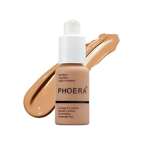 Glamza Phoera - Fond de teint anti-cernes - Couverture complète - Mat - Brighten - Longue durée - UK 105 Sand