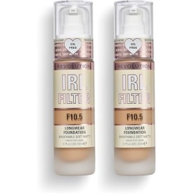 Makeup Revolution, IRL Filter, Longwear, Fond de Teint, F10.5, 23ml Lot de 2 