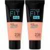 Maybelline New York - Fond de Teint Fluide Fit Me - Matte & Poreless - Peaux normales à grasses - Teinte : 238 Bronze Doré - 