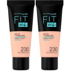 Maybelline New-York - Fond de Teint Fluide Fit Me! Matte & Poreless - Peaux normales à grasses - Teinte : 230 Beige Sablé - 3