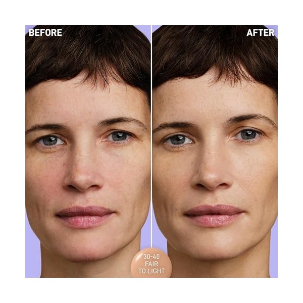 Max Factor Miracle Pure Skin Reset Fond de teint 2 en 1 sérum et fond de teint liquide, couvrance naturelle avec finition mat