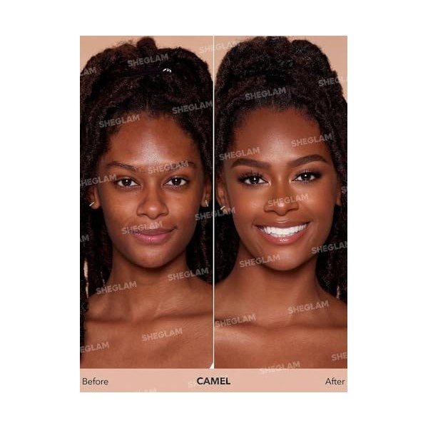 SHEGLAM Skinfinite fond de teint hydratant, impeccable opacité des pores invisibles, légèrement naturel, non gras, doux fond