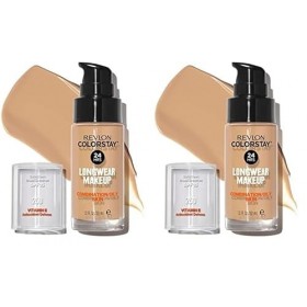 Revlon ColorStay - Fond de teint Longue Tenue 24H - Maquillage Teint et Soin Peaux Mixtes à Grasses - Formule Nourrissante et