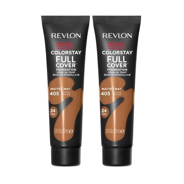 REVLON ColorStay Full Cover - Fond de Teint Couvrant Imperfections - Maquillage Teint - Couvrance optimale et fini mat - Rési