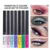 Ensemble deye-liner liquide mat, 12 couleurs, crayon pour les yeux colorés hautement pigmentés anti-taches Eyeliner / Khôl / ...