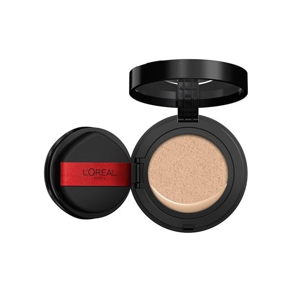 LOréal Paris - Fond de Teint Cushion 24H Air Wear - Haute Couvrance Indétectable - Sans Transfert - Tous Types de Peau - Tei