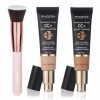 PHOERA CC Crème, Couvrance Légère et Naturelle,PHOERA Fond de Teint Foundation, Professional Makeup Couvrant Tenue 24h - Matt