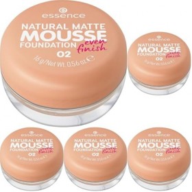 Essence - Fond de Teint Mousse Natural Matte Mousse - 02 Lot de 5 