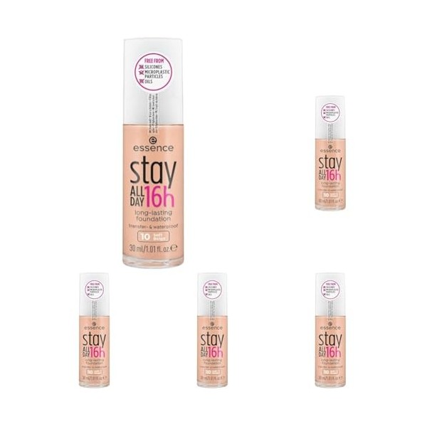 Essence Stay All Day 16H Long-Lasting Maquillaje 10 Lot de 5