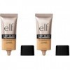 e.l.f. Fond de teint Soft Glam, couverture moyenne, fond de teint durable et à construire pour une finition lisse, satinée, v