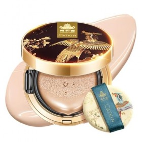 CATKIN Fond De Teint Cushion, Formule Légère Et Longue Tenue, Anti-Âge, Effet Naturel, Extraits De Plantes 7 En 1, Finition S