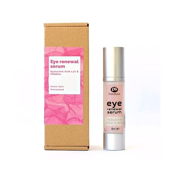 Contour des yeux réducteur de poches et cernes, Eye Renewal Serum yeux fatigués, extra-hydratation à lAcide Hyaluronique, 50