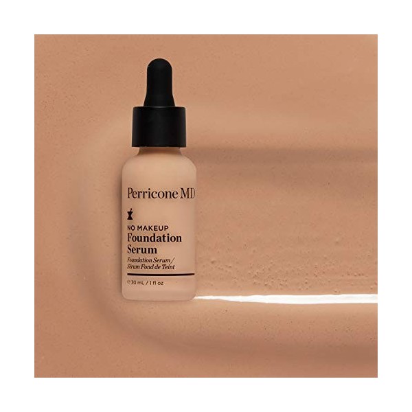 Perricone MD No Makeup Foundation Serum Ivory 30ml - Lightweight, Buildable Coverage with Semi-Matte Finish – Visibly Fades D