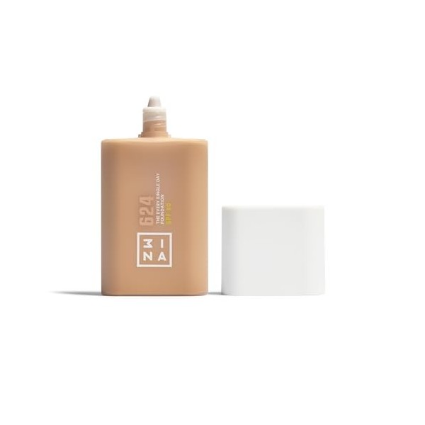 3INA MAKEUP - The Every Single Day Foundation SPF 50 624 - Fond de Teint Chaud moyen avec indice SPF 50 - À base de 2% de Nia
