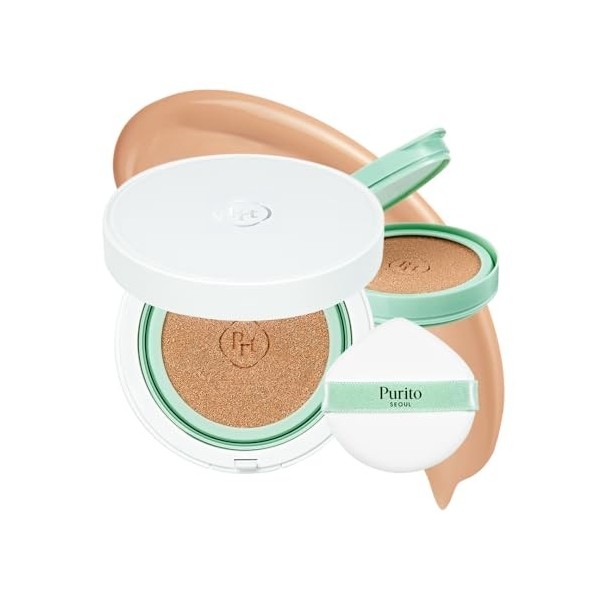 PURITO SEOUL Wonder Releaf Centella BB Coussin 13 Neutre Ivoire, Fond de teint, Centella coréenne, Maquillage longue durée, 