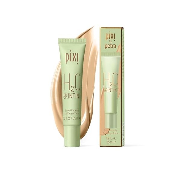 Pixi Beauty H2O SkinTint | Gel Teinté Hydratant | Texture Légère et Résistante à l’Eau | Unifie le Teint et Réduit les Rougeu